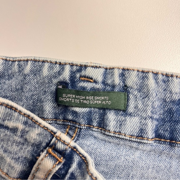Imperfect Wild Fable Blue Jean Shorts High Waisted Distressed size 2 denim short - Picture 7 of 15